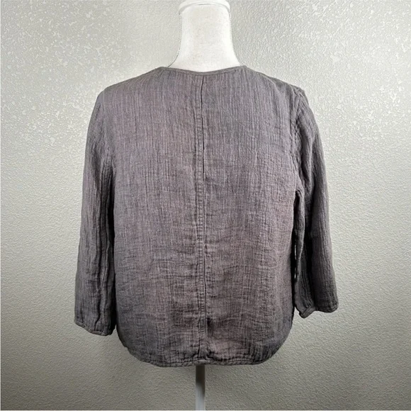 Eileen Fisher linen blend jacket - Picture 3 of 7